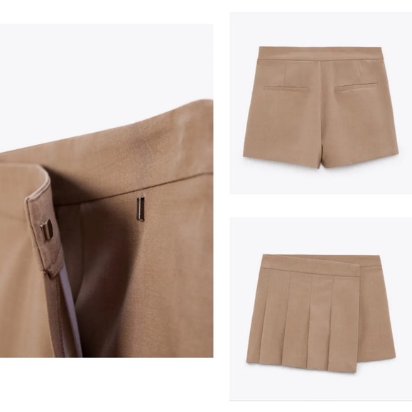 Zara pleated front skort size S🤎 - Picture 7 of 14